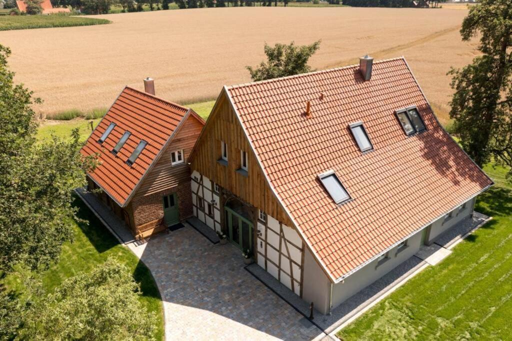 Zum Heuerling Ferienwohung Im Alten Stall Mit Sauna Versmold Exterior foto